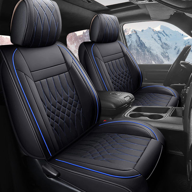 For Dodge Ram Leather Car Seat Covers Compatible with Ram 1500(2009-2025), Ram 2500(2010-2025), Ram 3500(2010-2025)