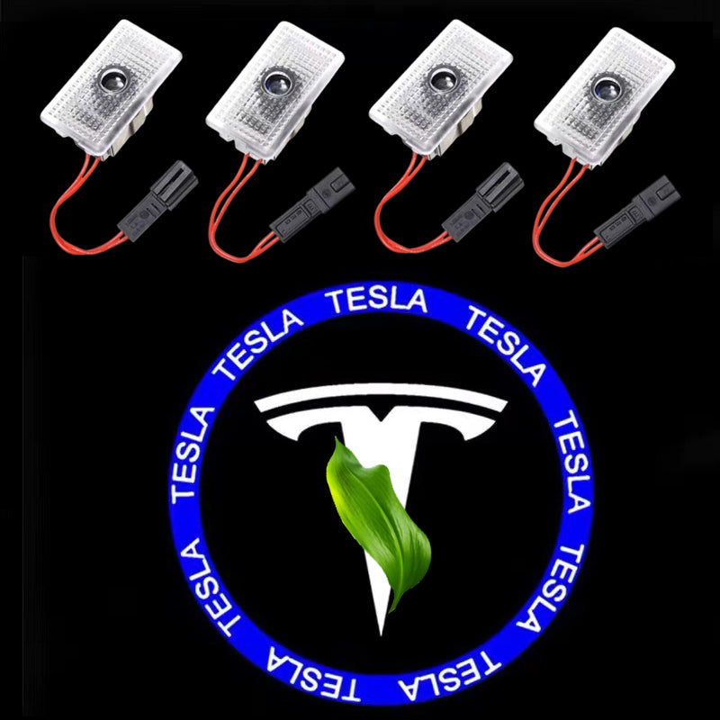 Car Door Lights for Tesla Model 3/Y/X/S Logo Projector,LED Welcome Lights