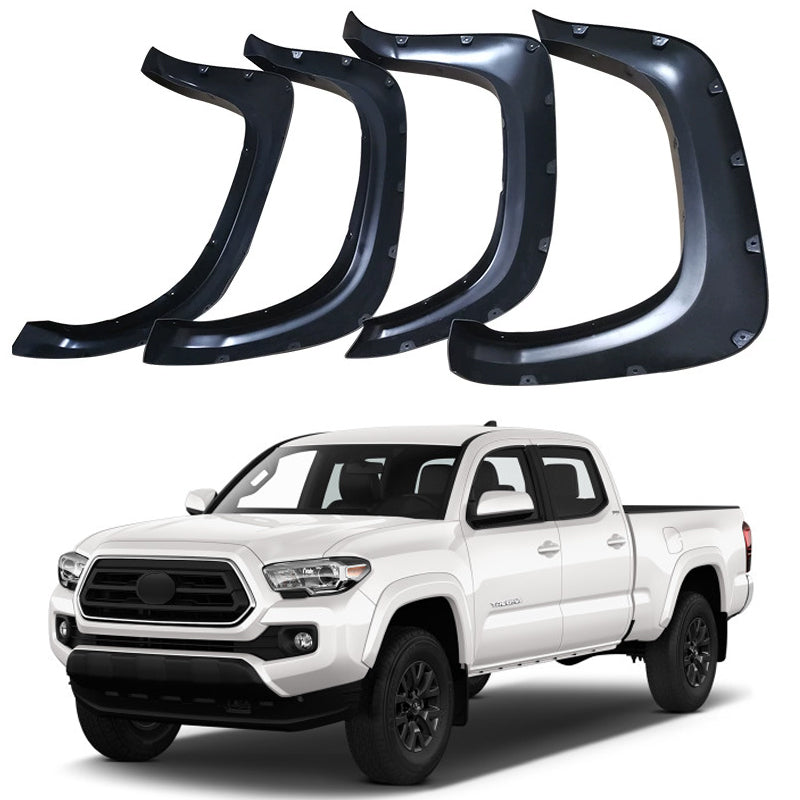 Fender Flares for 2005–2023 Toyota Tacoma – Pocket-Riveted Matte Black