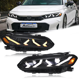Demon Eye LED Headlights for 2022-2025 Honda Civic 11th Gen Projector Front Lamp Assembly (Pair)