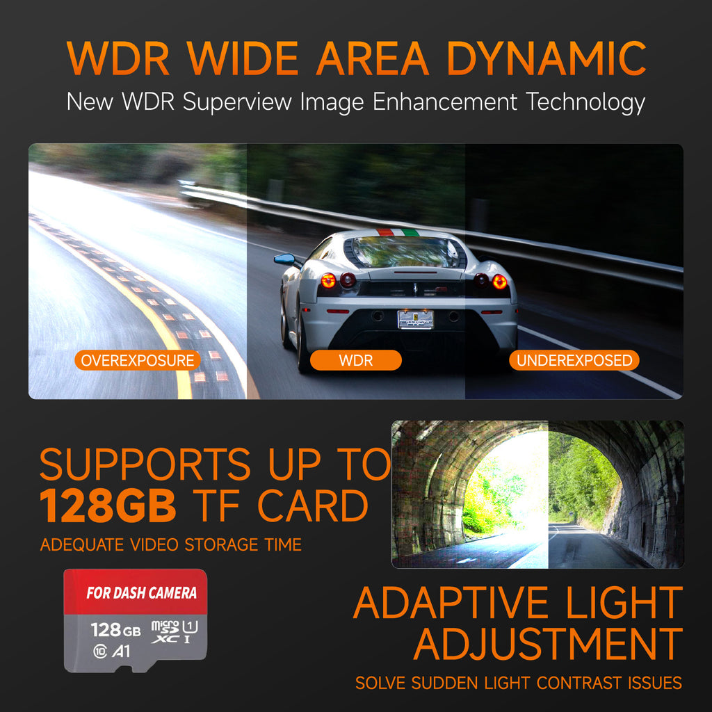 2025 New 4K Dash Cam Front and Rear with WiFi & GPS, Mini Hidden Car Camera Recorder