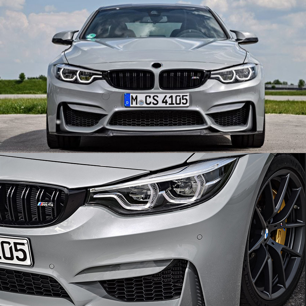 GTS Style LED Headlights for BMW 4-Series 2013-2020 F32 F82 F36 with Yellow Red DRL