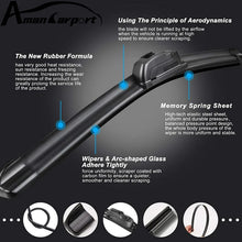 Load image into Gallery viewer, Wiper Blades (2-Pack) - Exact Fit for Honda CR-V, Accord, Civic, HR-V, Pilot - All-Season with Clip Adapter