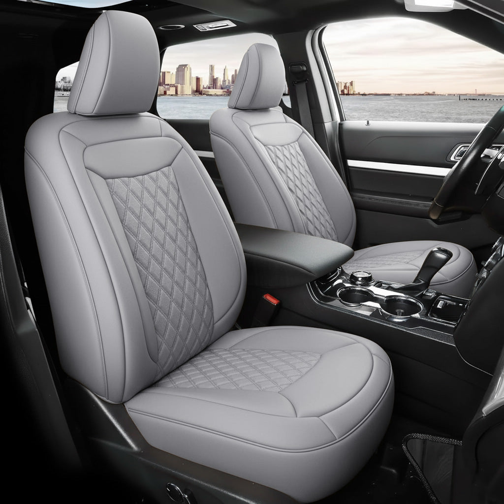Amancarport Custom Fit Car Seat Covers Full Set For Ford Explorer 6-7 Seats (2020-2025)