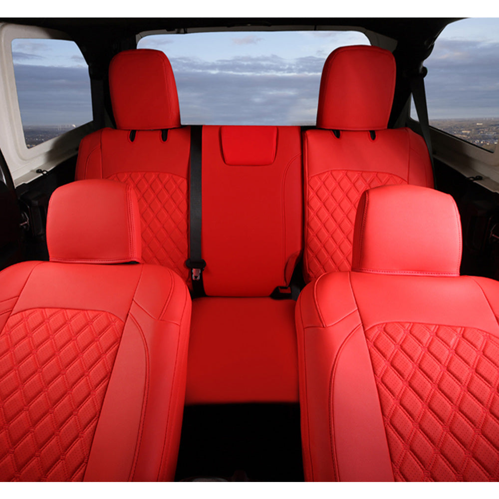 Custom Nappa Leather Car Seat Covers Full Set Special for Jeep Wrangler (2007-2026)