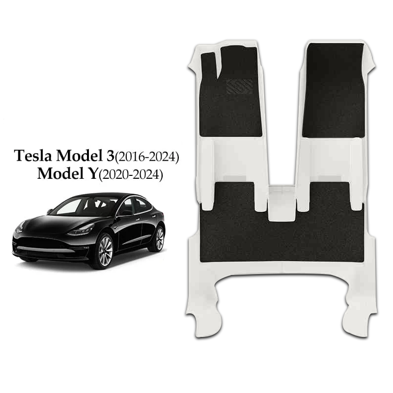Amancarport for Tesla Model 3/Y  (Highland/Juniper) 360° Full Wrap All-Weather Leather Floor Mat
