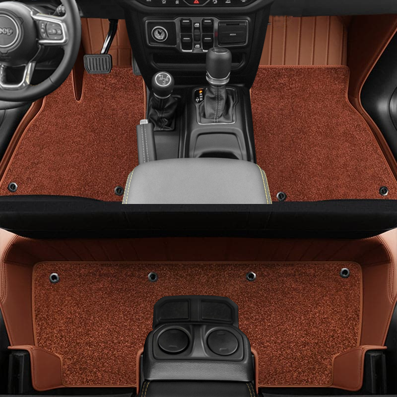 All-Weather Full Coverage Floor Mats for Jeep Wrangler 2018-2024 & 2013-2017 JK Custom Fit
