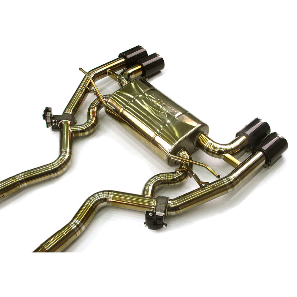 Catback Exhaust for BMW M2 Competition (F87, 2018–2021) – T304 Stainless or Titanium, Dual Midpipes, Remote Valve Control