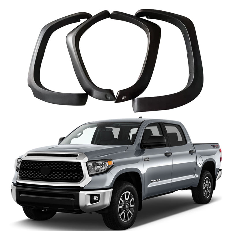Fender Flares 4PCS Front & Rear Wheel Arch for 2007–2026 Toyota Tundra – Pocket-Riveted Matte Black