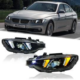 Suitable for 2013–2018 BMW 3 Series F30 LED Headlight Assembly Upgrade with Projector Lens and DRL