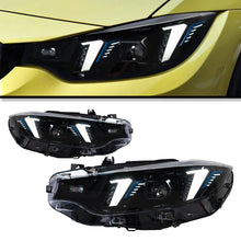 Load image into Gallery viewer, LED Headlights for BMW 4 Series F32 F82 F36 (2013-2020) – Snake Eyes Style, Projector Lens with Yellow DRL