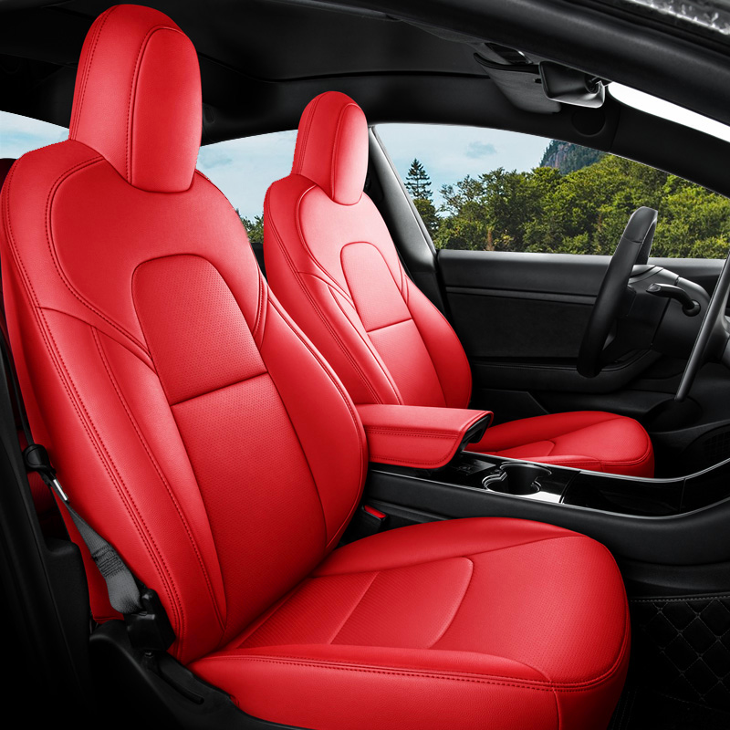 All-Inclusive Custom Tesla Model 3/Highland/Y/Juniper (2016-2025) Nappa Leather Car Seat Covers – Full Set