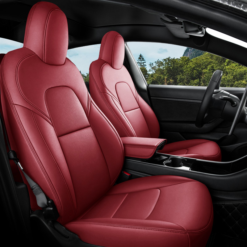 All-Inclusive Custom Tesla Model 3/Highland/Y/Juniper (2016-2025) Nappa Leather Car Seat Covers – Full Set