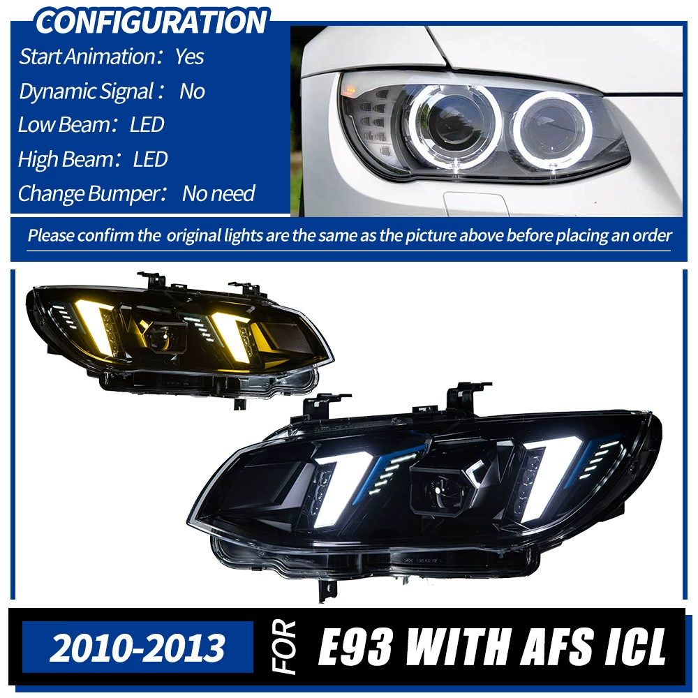 2010–2013 BMW E93/E92 M3 LCI Snake Eye LED Headlight Retrofit with Projector Lens