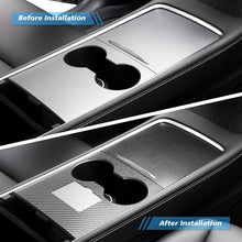 Load image into Gallery viewer, Real Carbon Fiber Center Console Trim Panel Cover For Tesla Model 3 Y
