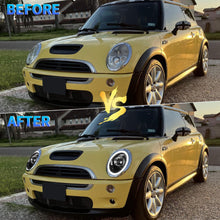Load image into Gallery viewer, Compatible LED Projector Headlights for Mini Cooper R50 R52 R53 2001–2007 with Sequential Turn Signals and Dynamic DRL