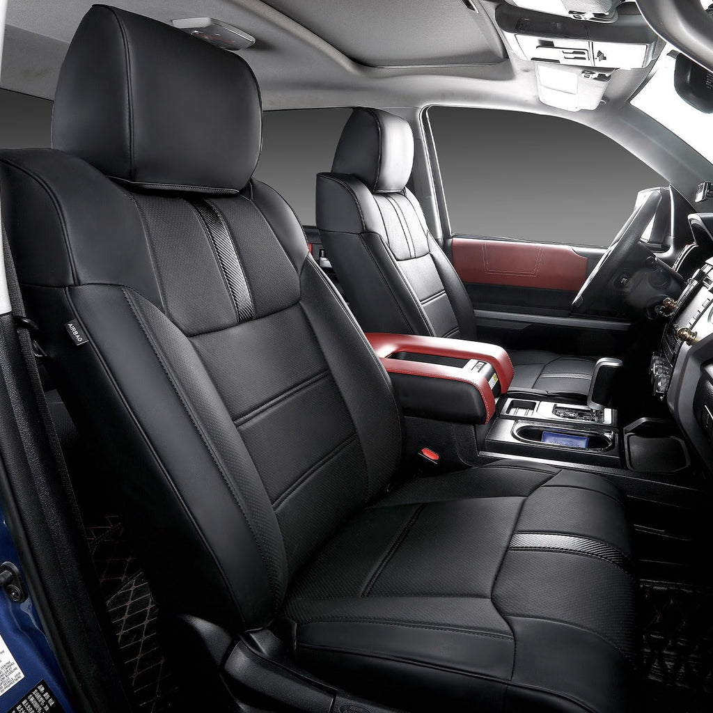 Custom For Toyota Tundra(2014-2021) Luxury Leather Car Seat Covers Full Set
