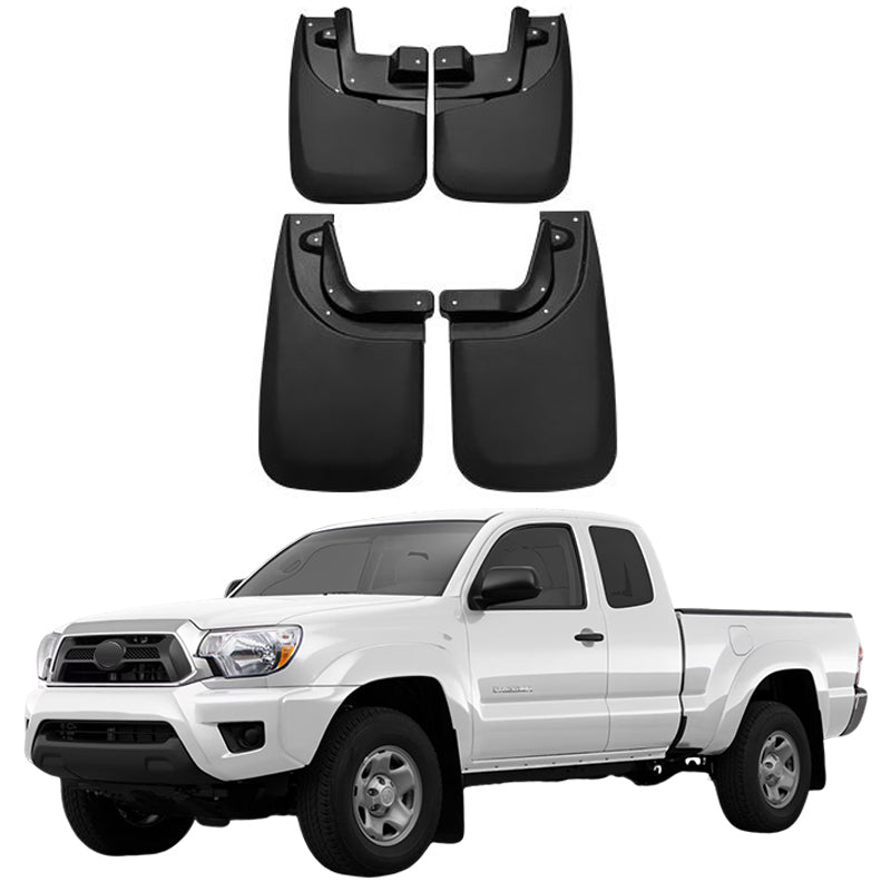 Amancarport® Custom Fit Mud Flaps for Toyota Tacoma 2005–2025 No-Drill Heavy-Duty Splash Guards (4-PC Set)