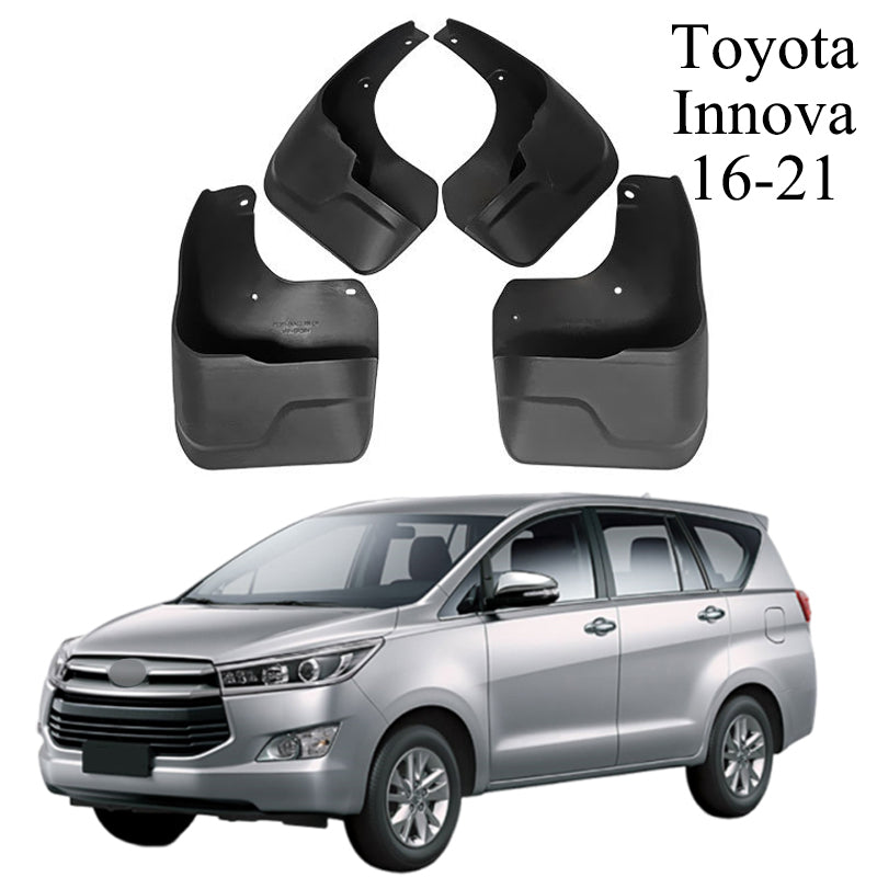 Mud Flaps for Toyota INNOVA 2016–2021 No-Drill Custom Fit All-Weather Front & Rear Splash Guards (4PCS)