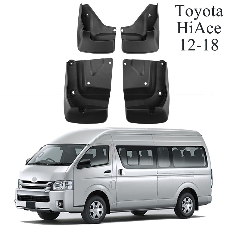 Mud Flaps for Toyota Hiace 2012–2026 No-Drill Custom Fit All-Weather Front & Rear Splash Guards (4PCS)