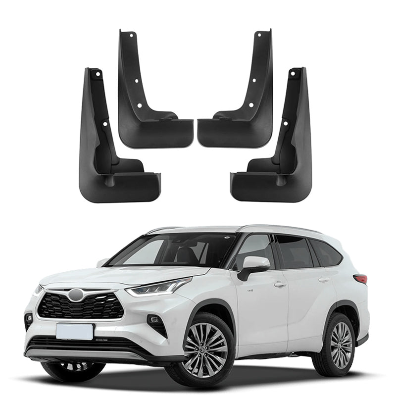 Mud Flaps for Toyota Highlander 2001–2026 No-Drill Front & Rear Custom Fit All-Weather Splash Guards