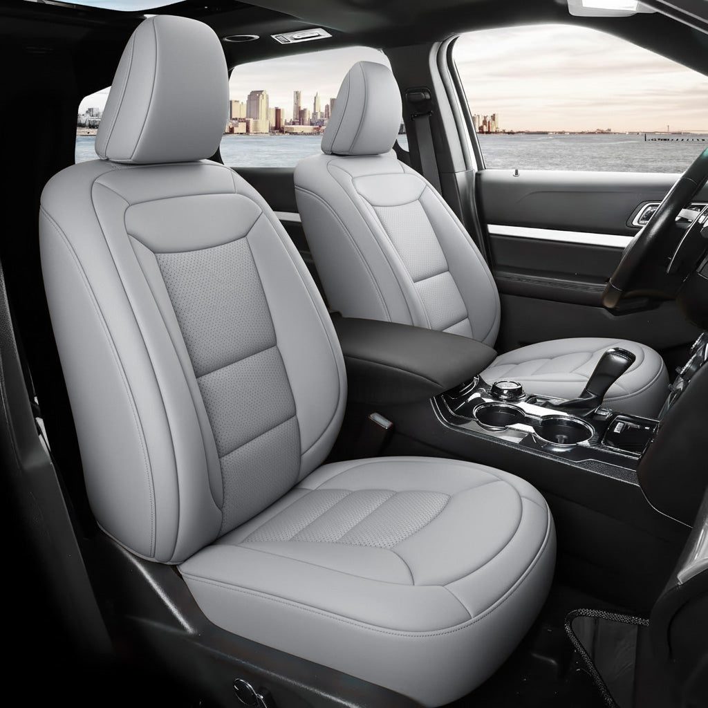 Amancarport Custom Fit Car Seat Covers Full Set For Ford Explorer 6-7 Seats (2020-2025)