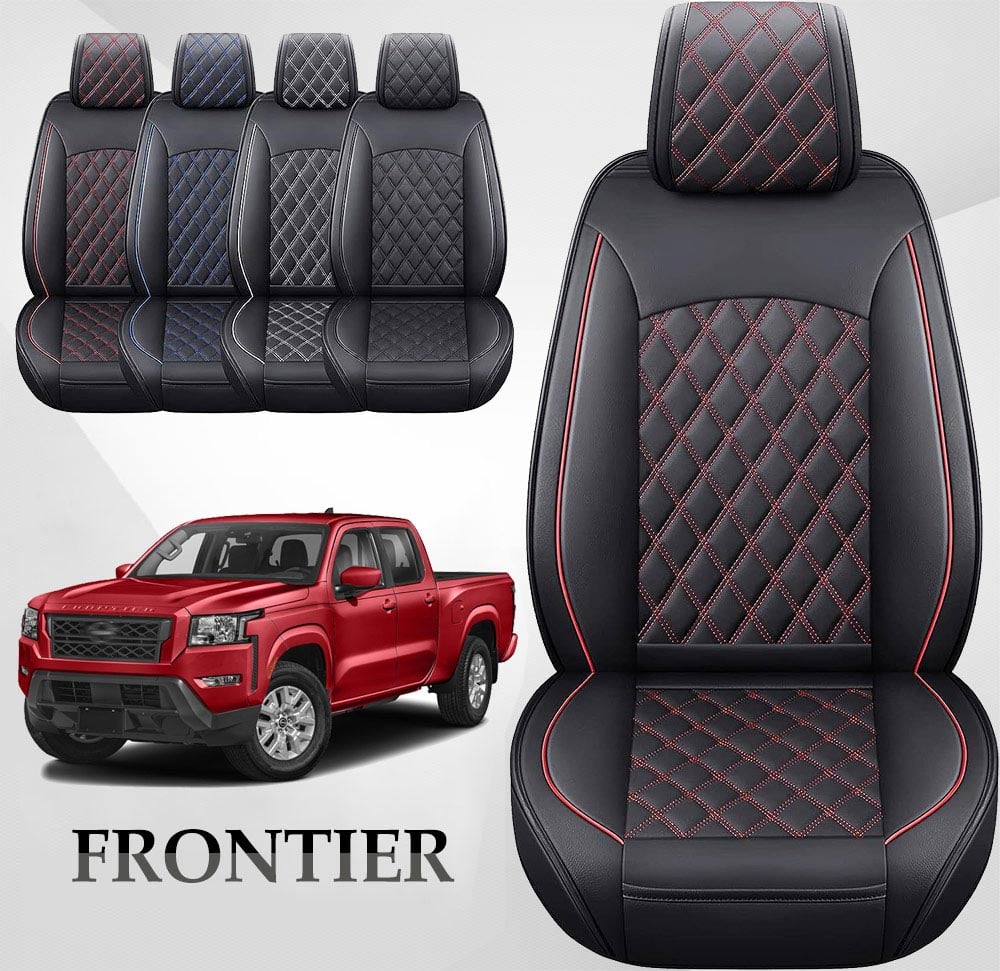 Custom Fit Leather Car Seat Covers Full Set For Nissan Frontier (2005-2026)