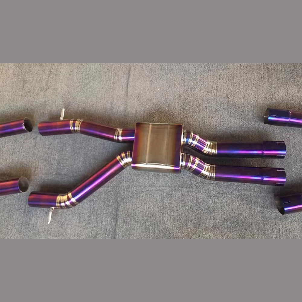 For BMW F8x M3/M4 (2014–2020) Full Exhaust System with Valves – Front + Mid-Rear Section, Titanium or Stainless Steel