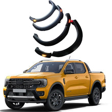 Load image into Gallery viewer, Matte Black LED Fender Flares for 2015–2025 Ford Ranger T7/T8/T9 – Front &amp; Rear Wheel Arch Kit
