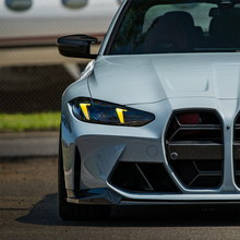 Load image into Gallery viewer, Snake Eyes Style Headlights for BMW 4 Series G22 G23 G26 G8x M3 M4 (2021 - Present) Assembly Upgrade, Amber DRL