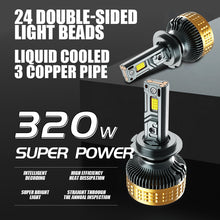 Load image into Gallery viewer, Ultra-Bright LED Headlight Bulbs, H11/H4/9005 (HB3)/9006 (HB4) Compatible, 320W 128600 LM 6000K (2-Pack)