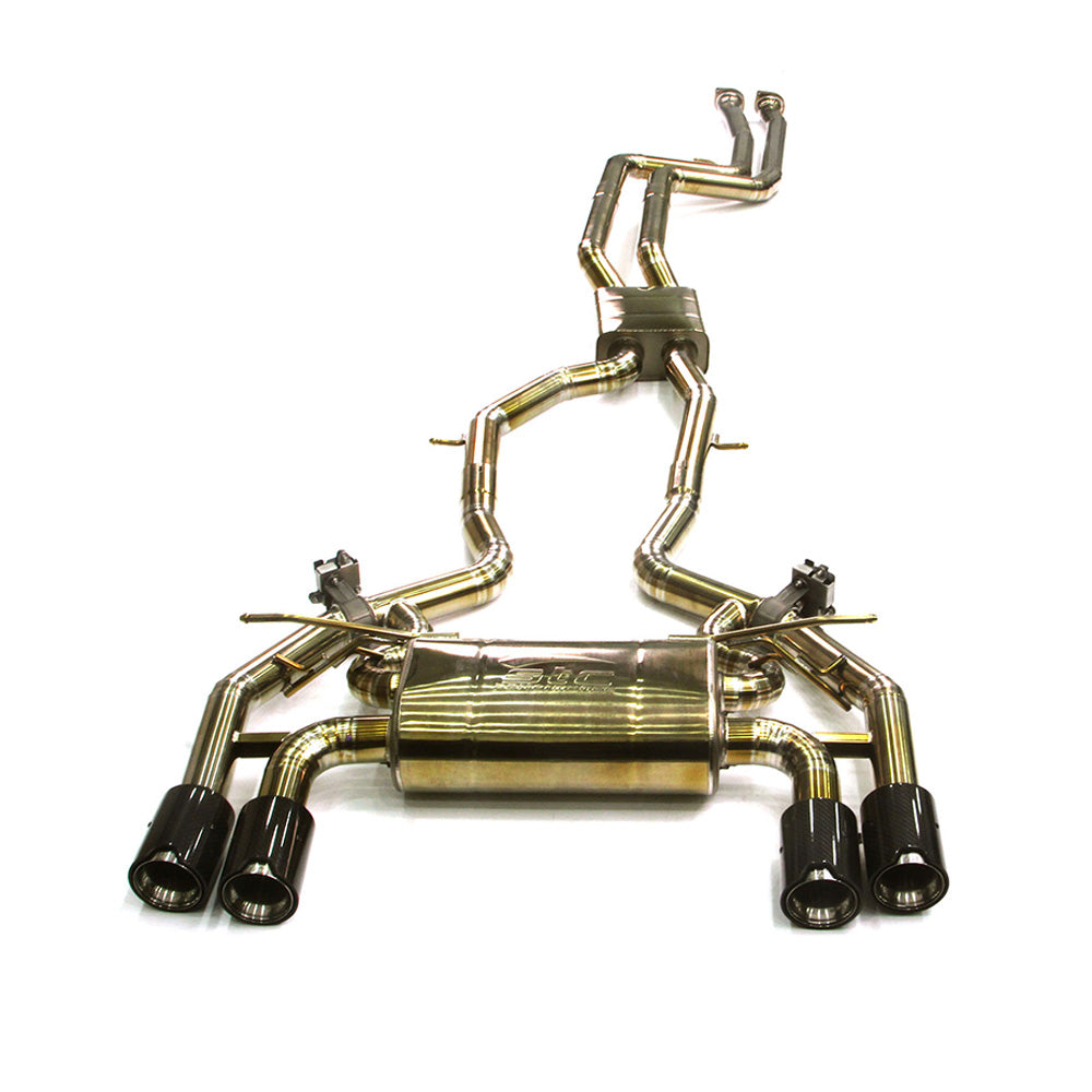 Catback Exhaust for BMW M2 Competition (F87, 2018–2021) – T304 Stainless or Titanium, Dual Midpipes, Remote Valve Control