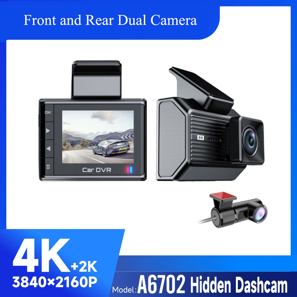 2025 New Car Dash Cam - 3 Views, 4K+1K Resolution, High-Quality Night Vision, Wi-Fi & GPS