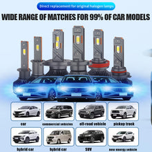 Load image into Gallery viewer, LED Headlight Bulbs, H11/H4/9005 (HB3)/9006 (HB4) Compatible, 140W 65800 LM 6000K (2-Pack)