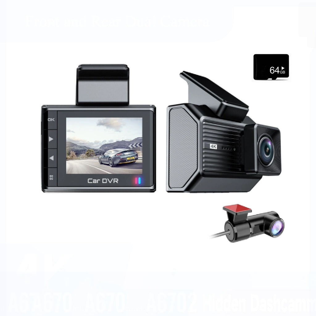 2025 New Car Dash Cam - 3 Views, 4K+1K Resolution, High-Quality Night Vision, Wi-Fi & GPS