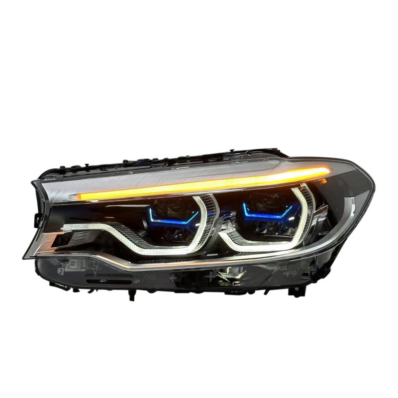 BMW 5 Series G30 LED Headlights (2018–2020) – Yellow & White DRL, Full Assembly
