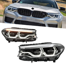 Load image into Gallery viewer, BMW 5 Series G30 LED Headlights (2018–2020) – Yellow &amp; White DRL, Full Assembly