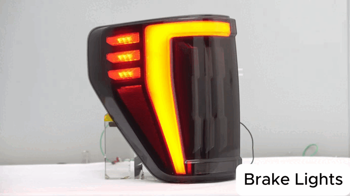 LED Tail Lights for 2021–2024 Ford F-150 – Sequential Turn Signals, Plug & Play Pair