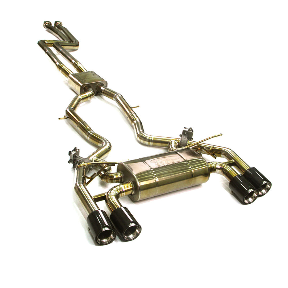 Catback Exhaust for BMW M2 Competition (F87, 2018–2021) – T304 Stainless or Titanium, Dual Midpipes, Remote Valve Control