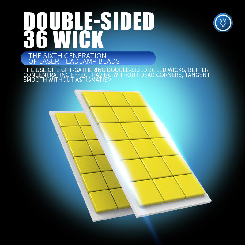 Shining Star LED Headlight Bulbs, H11/H4/9005 (HB3)/9006 (HB4) Compatible, 200W 98600 LM 6000K (2-Pack)