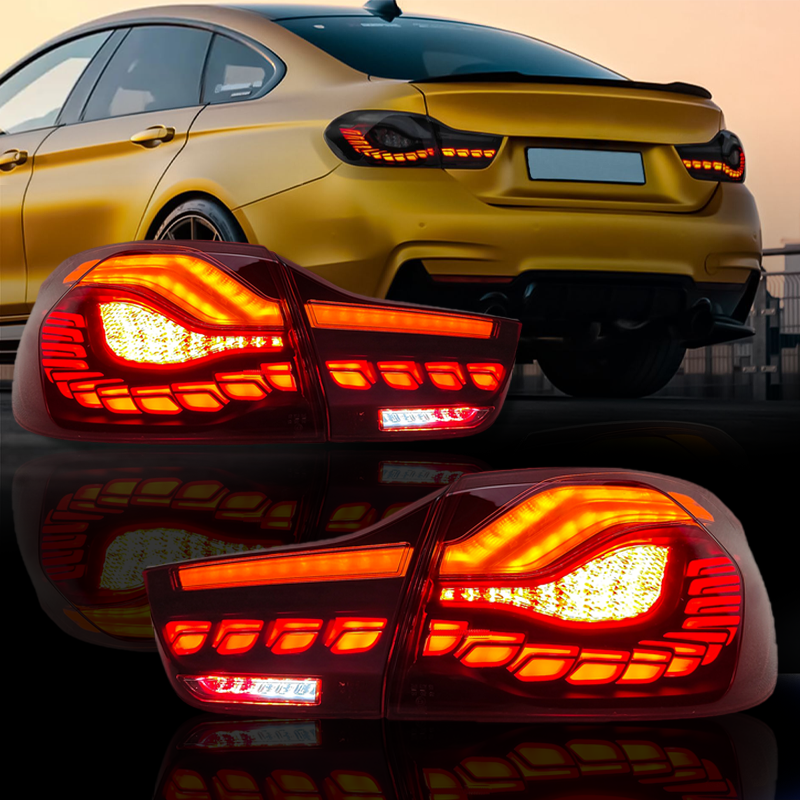 Suitable for BMW 4 Series/M4 (2014-2019, F32/F36/F82) LED Dragon Scale Tail Light Assembly