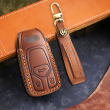 Load image into Gallery viewer, For Audi Key Fob Cover Genuine Leather,Leather Key Case Protector Compatible Audi A4 Q7 Q5 TT A3 A6 SQ5 R8 S5 Smart Key