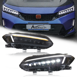 Matrix Lens LED Headlights for 2022-2025 Honda Civic 11th Gen Front Lamp Assembly (Pair)