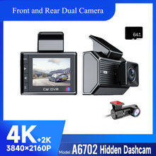 Load image into Gallery viewer, 2025 New Car Dash Cam - 3 Views, 4K+1K Resolution, High-Quality Night Vision, Wi-Fi &amp; GPS