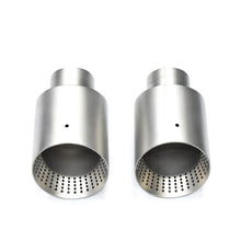 Load image into Gallery viewer, 4 Inch Stainless Steel Exhaust Tip Matte Silver or Black Honeycomb Design Universal Bolt-On