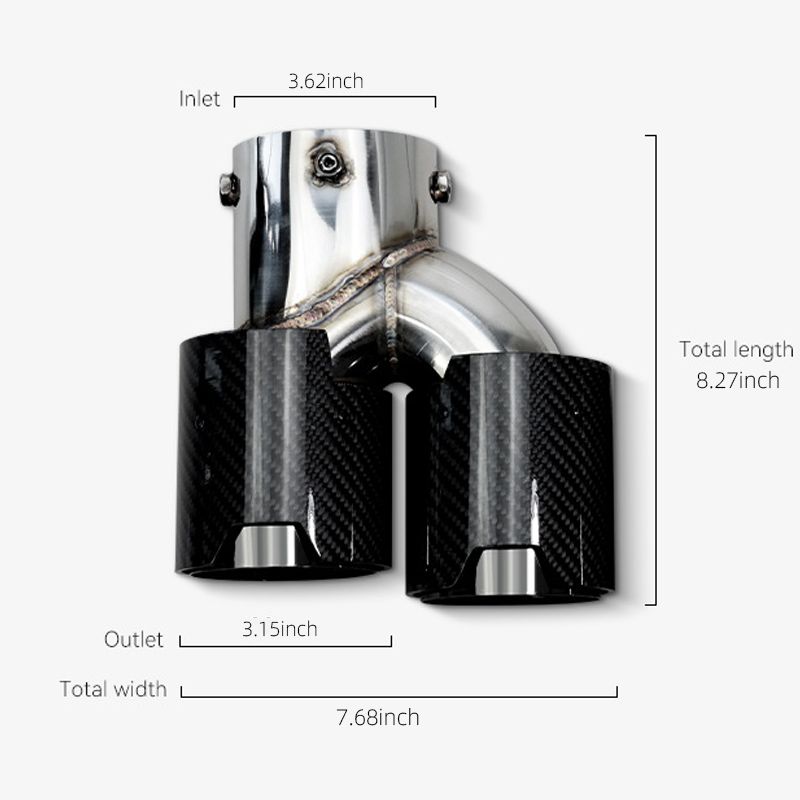 Carbon Fiber Dual Exhaust Tips for BMW M2/M3/M4 3 Series G20/G21/G23/G42 (2019+)