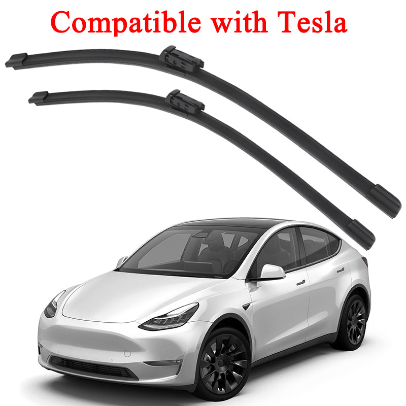 Boneless Silent Windshield Wiper Blades – OEM Quality for Tesla Model 3/Y/S/X (Set of 2)