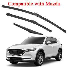 Boneless Silent Windshield Wiper Blades – OEM Quality for Mazda CX-5 (Set of 3)