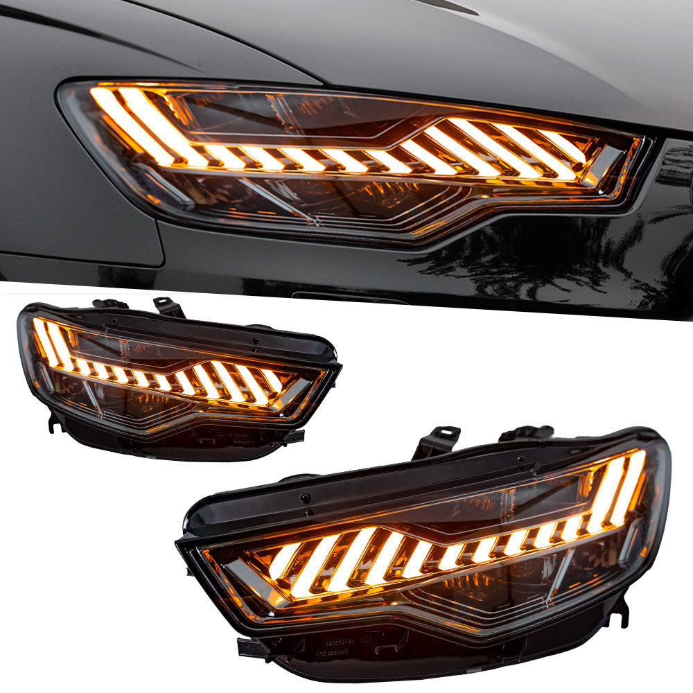 Audi A6 C7 (2012–2015) RS6-Style LED Projector Headlights Assembly