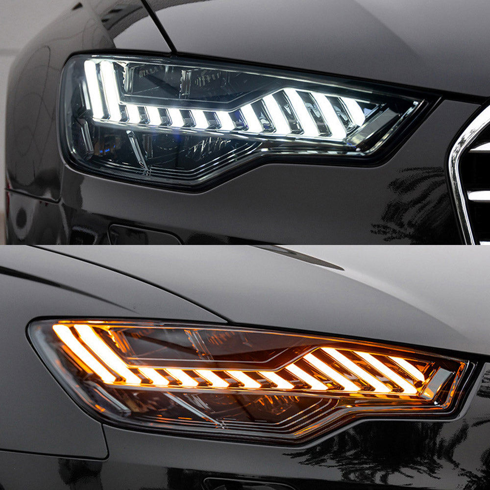 Audi A6 C7 (2012–2015) RS6-Style LED Projector Headlights Assembly